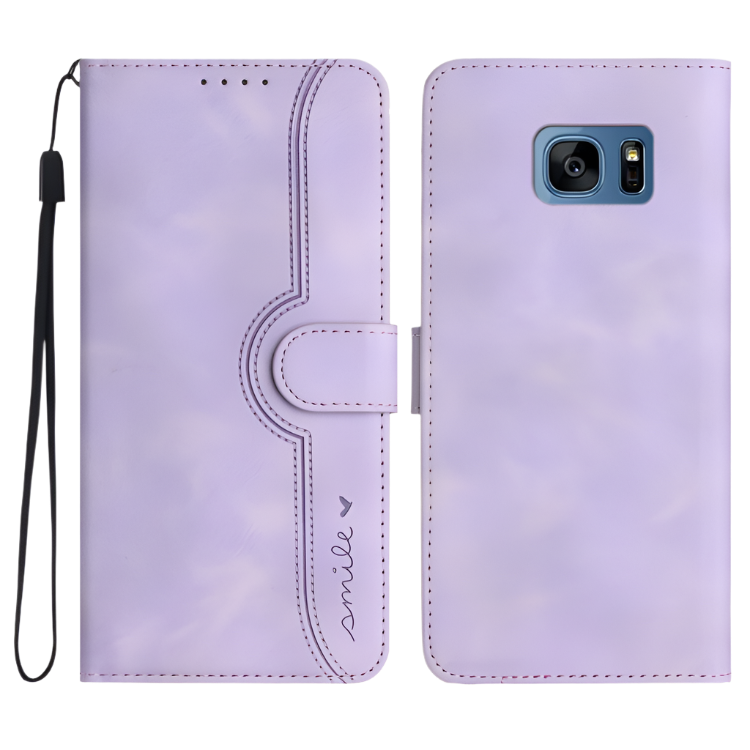 Preklopna torbica za telefon "Smile" Samsung Galaxy S7 Edge – Infostyle – Vijolična