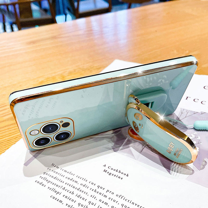 Silikonski ovitek "Bear Stand" za iPhone 14 Pro Max – Infostyle