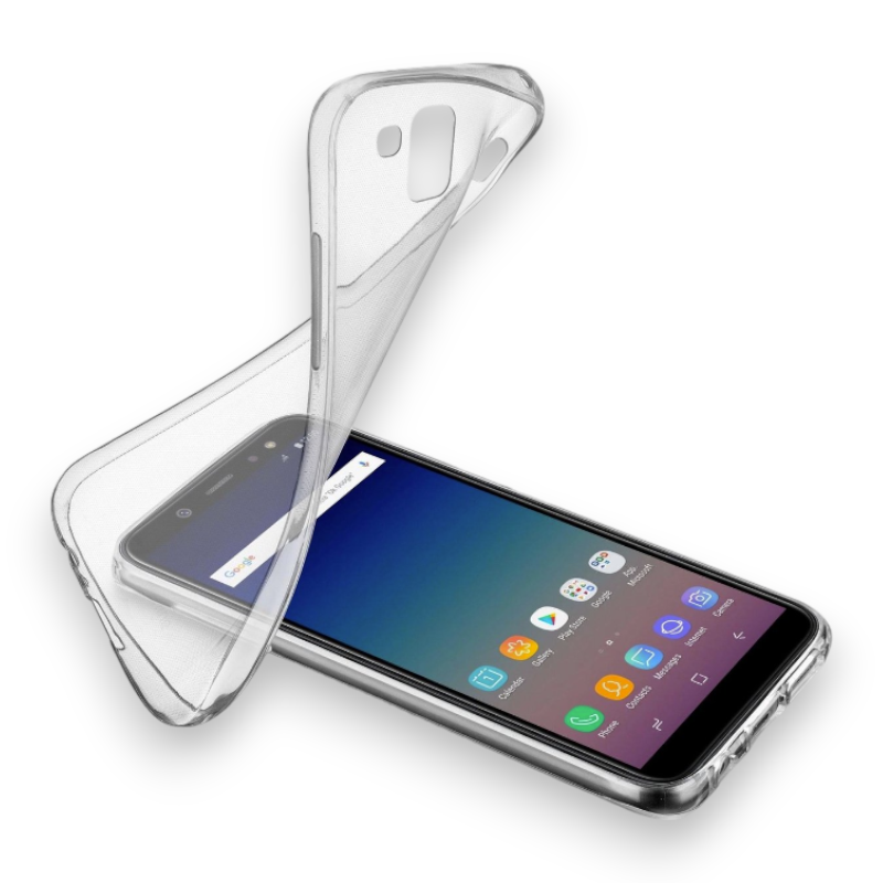 Silikonski ovitek "Soft" za Samsung Galaxy J6 (2018) – Cellularline – Prozorna / TPU silikon
