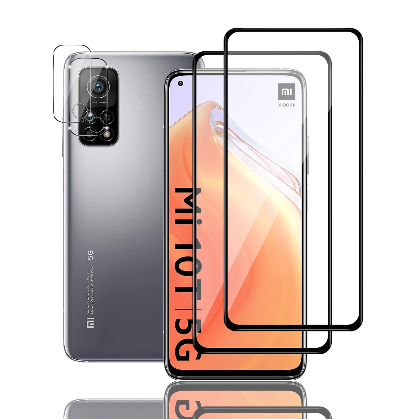 Mhz Protective Glass + Camera Protection for Xiaomi Mi 10T 5G – 2+2 Pack