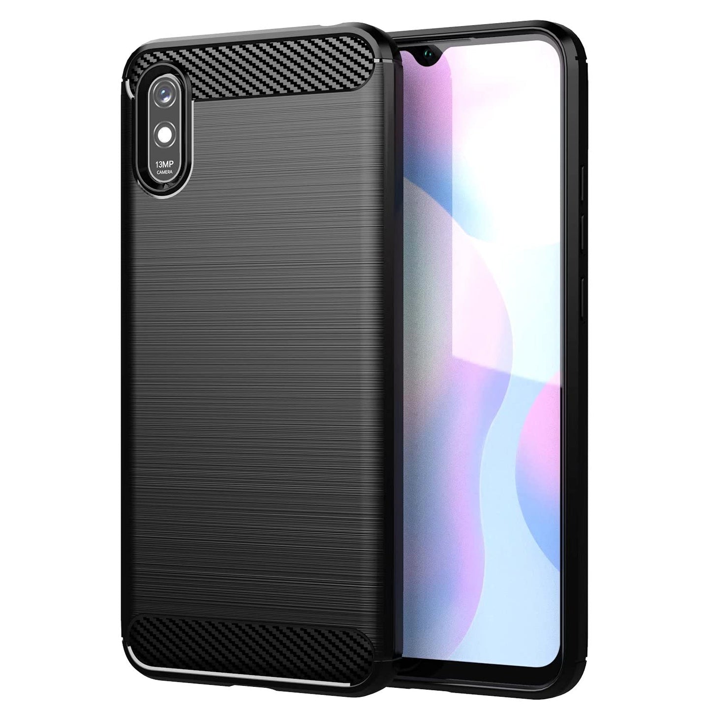 RanTuo Carbon silikonski ovitek za Motorola Moto G 5G 2024 – TPU, nedrseč (črn)