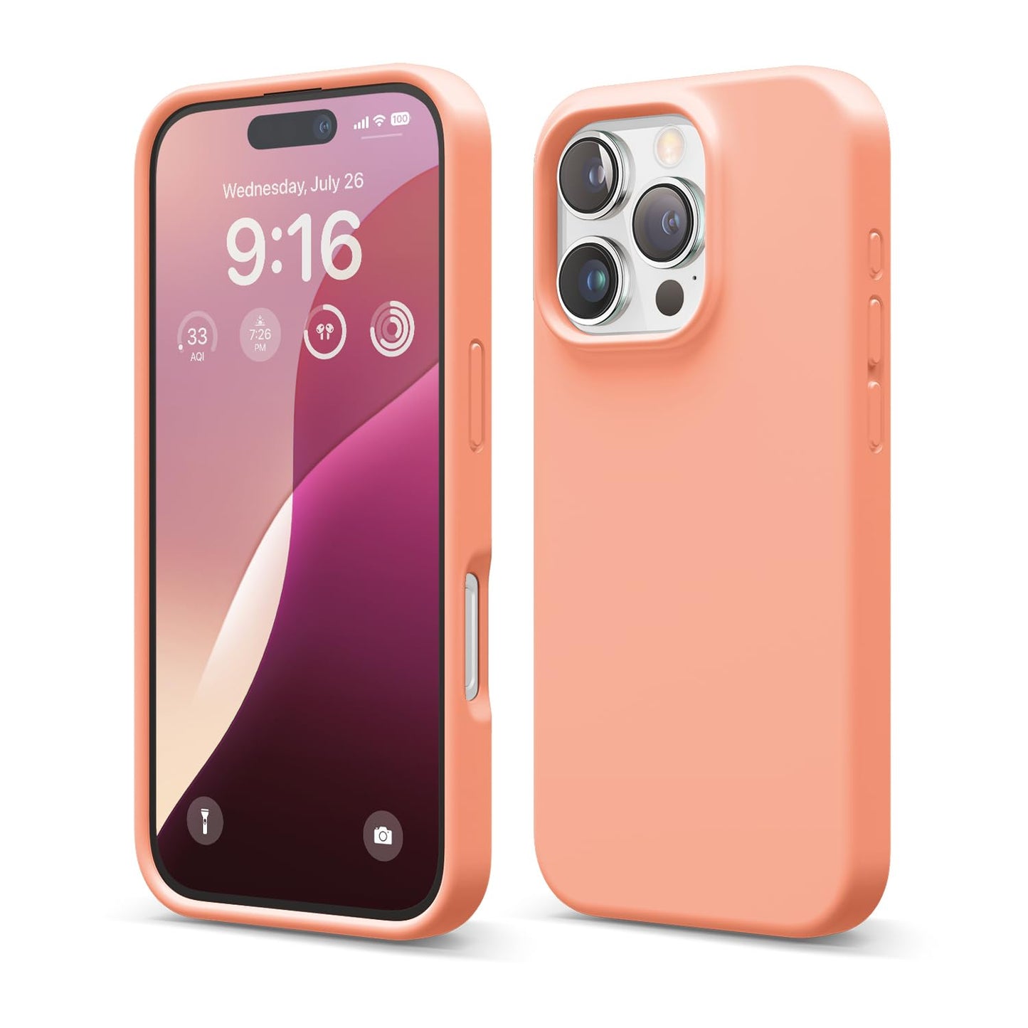 Silikonski ovitek Elago za iPhone 16 Pro losos