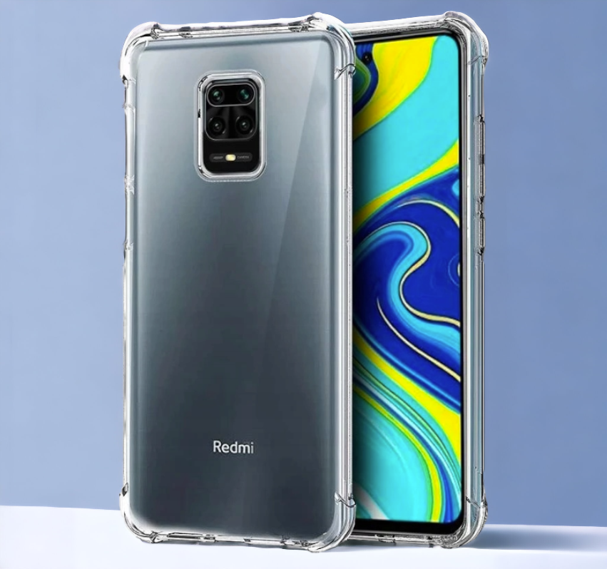 Silikonski ovitek "Antishock" za Xiaomi Redmi Note 9 Pro (0.5 mm) - Transparent – Infostyle – Prozorna / TPU silikon