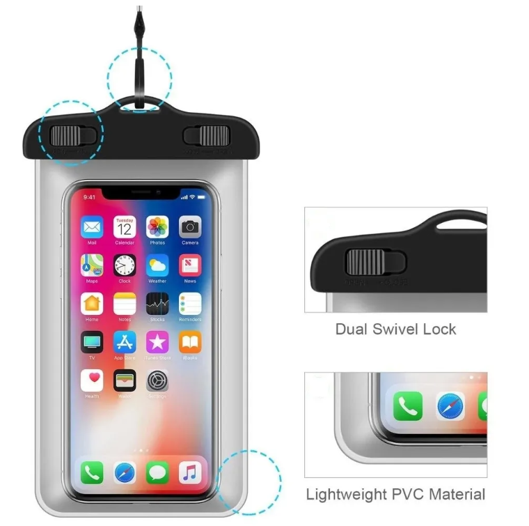 Vodoodporna vrečka za telefon - 16.5cm (max) – Techsuit