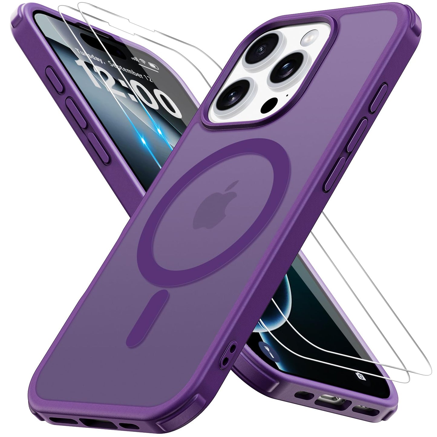 Iokmax MagSafe ovitek iPhone 16 Pro vijolična