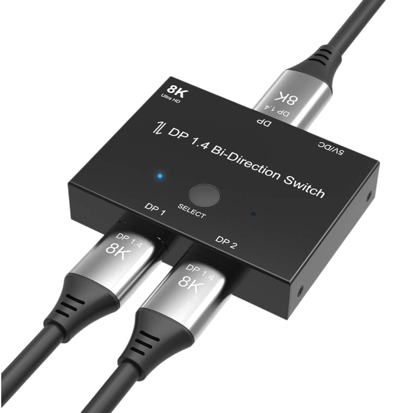 CABLEDECONN DisplayPort 8K DP 1.4 preklopnik – dvosmjerni razdjelnik 8K / 4K 120Hz