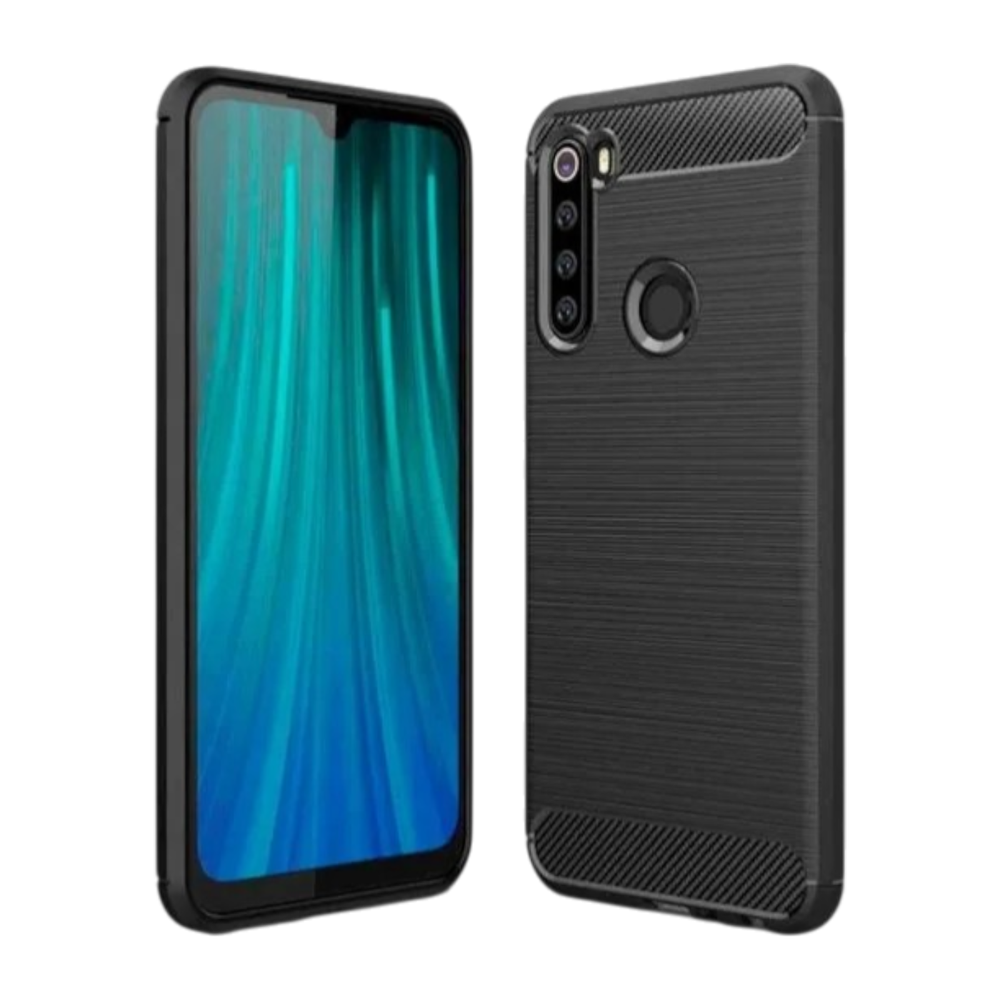 Silikonski Carbon ovitek za Xiaomi Redmi Note 8T črn zaščitni etui