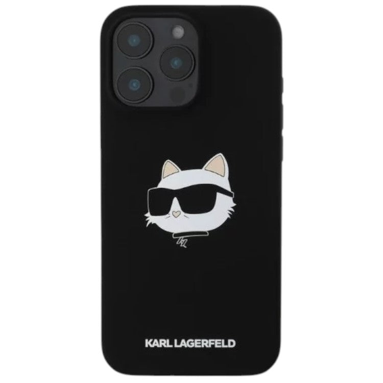 Ovitek Karl Lagerfeld Choupette Head MagSafe za iPhone 16 Pro Max (KLHMP16XSCHPPLK)