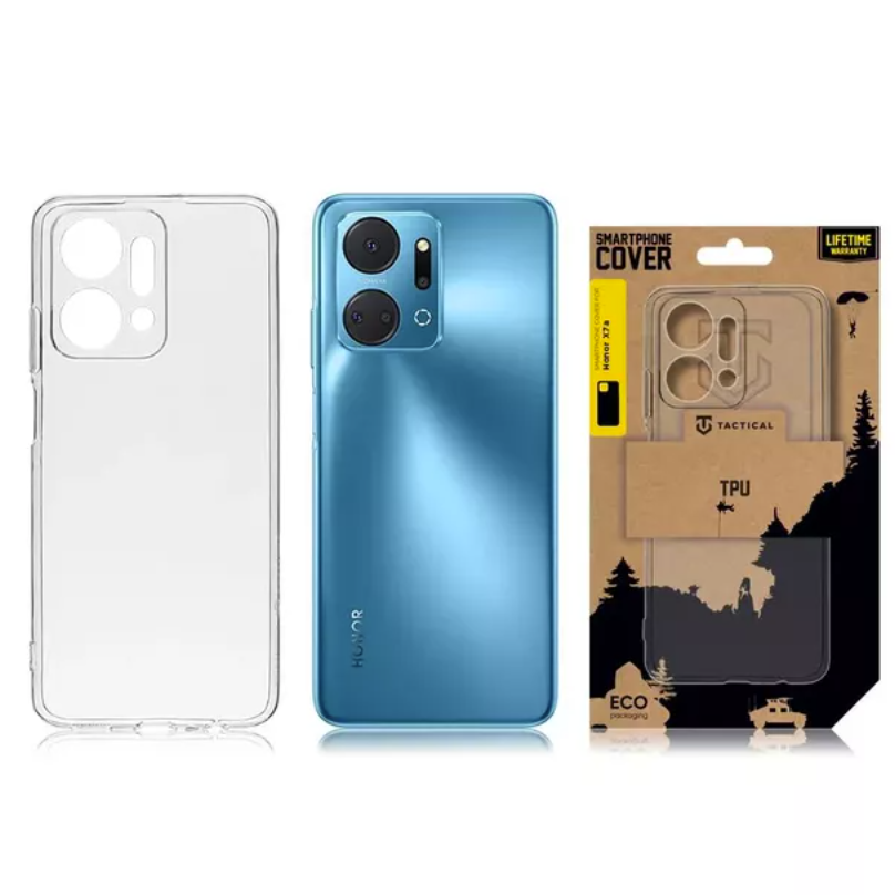 Silikonski ovitek "TPU KRYT PRO" za Honor X7a - Prozorna – Tactical – Prozorna / TPU silikon