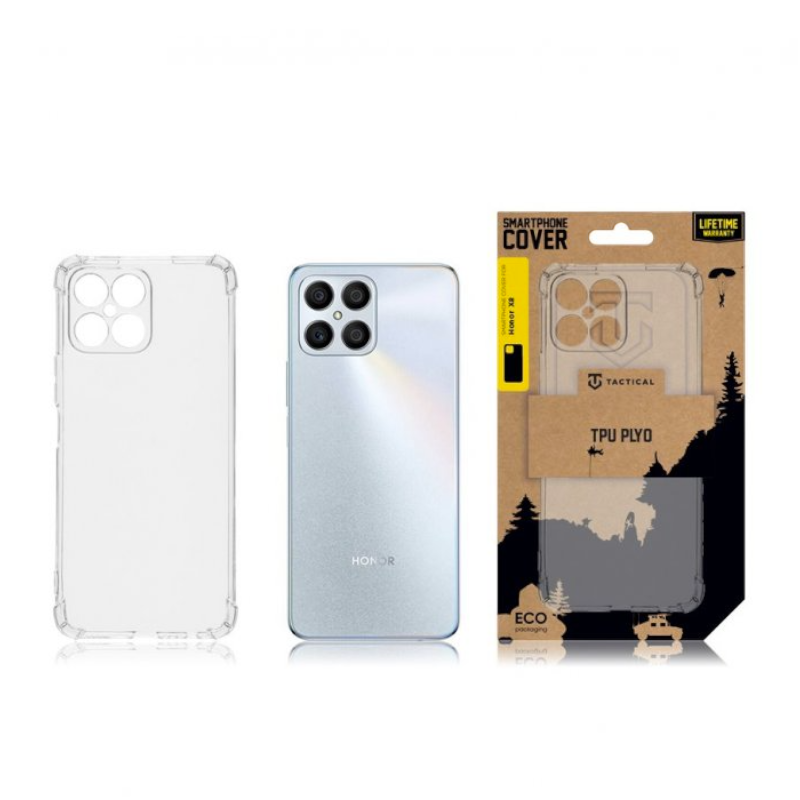 Silikonski ovitek "TPU PLYO" za Honor X8 - Prozorna – Tactical – Prozorna / TPU silikon