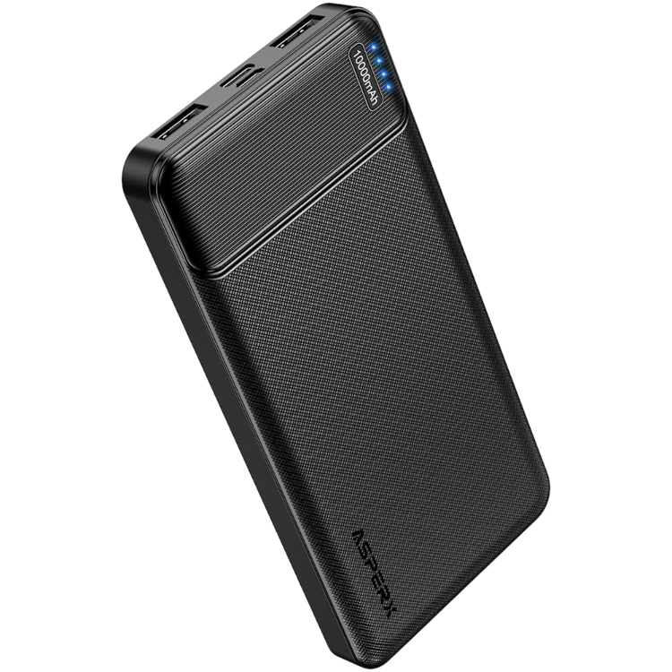 Power Bank "AsperX Black" 10000 mAh – Infostyle – Črna