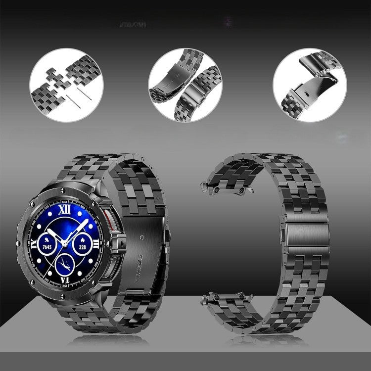 Kovinsko ohišje in pas za uro "HASLFM" Samsung Galaxy Watch 6/5/4 44mm – Infostyle