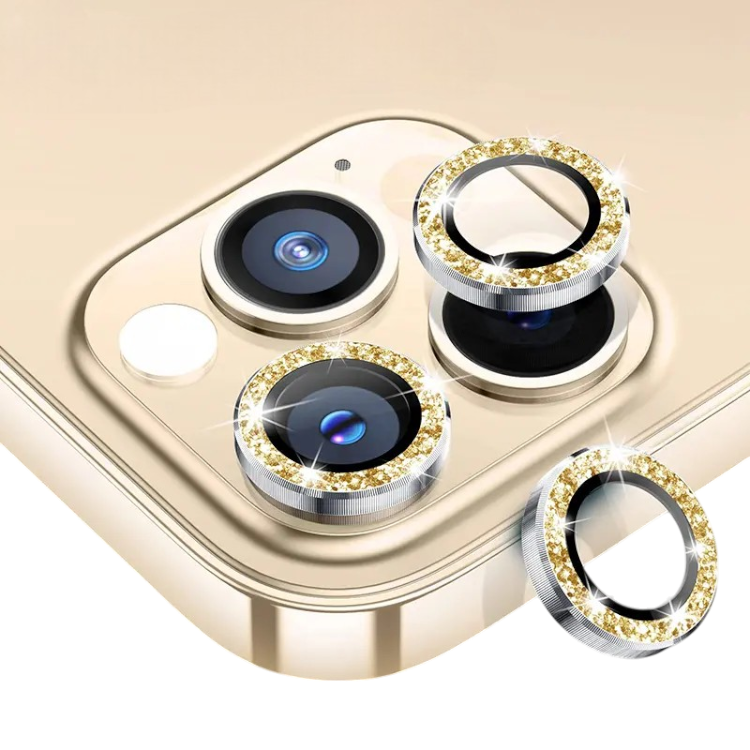 Zaščita za kamero "Gold Glitter" iPhone 13 Pro/13 Pro Max – Infostyle