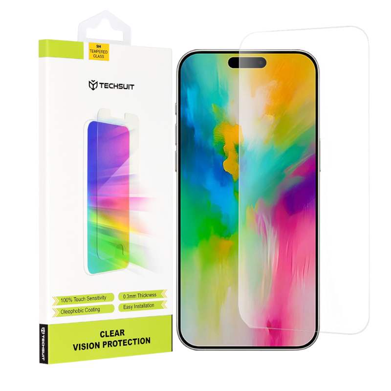 Zaščitno steklo "Clear Vision" za iPhone 16 Pro Max/17 Pro Max – Techsuit