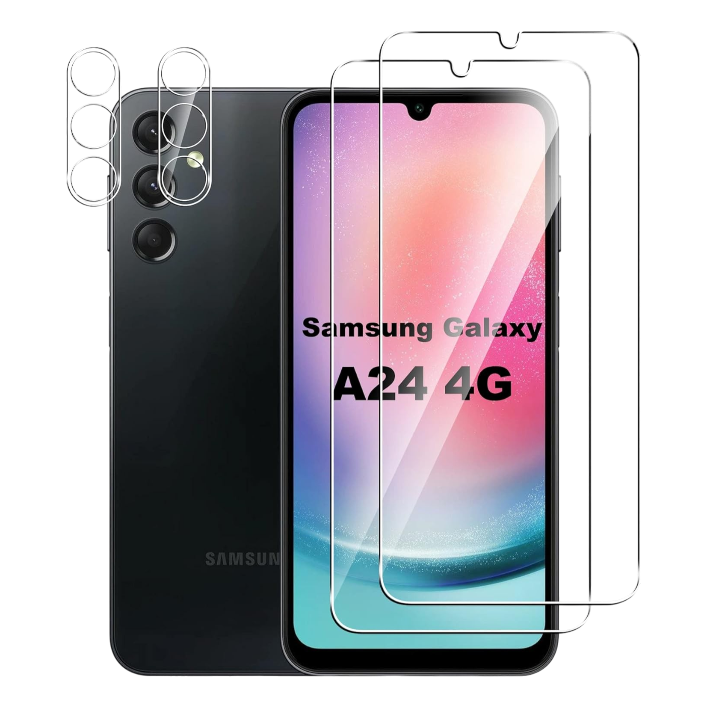Infostyle zaščitno steklo in zaščita kamere 2+2 Effcotuo za Samsung Galaxy A24 4G