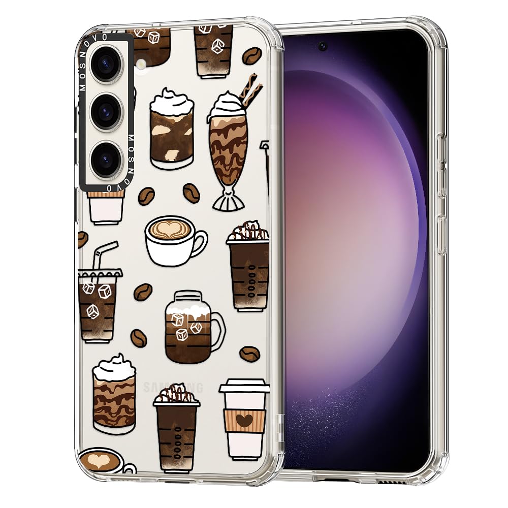 Ovitek MOSNOVO za Samsung Galaxy S23 Plus Coffee, kavni motiv z robustno zaščito telefona