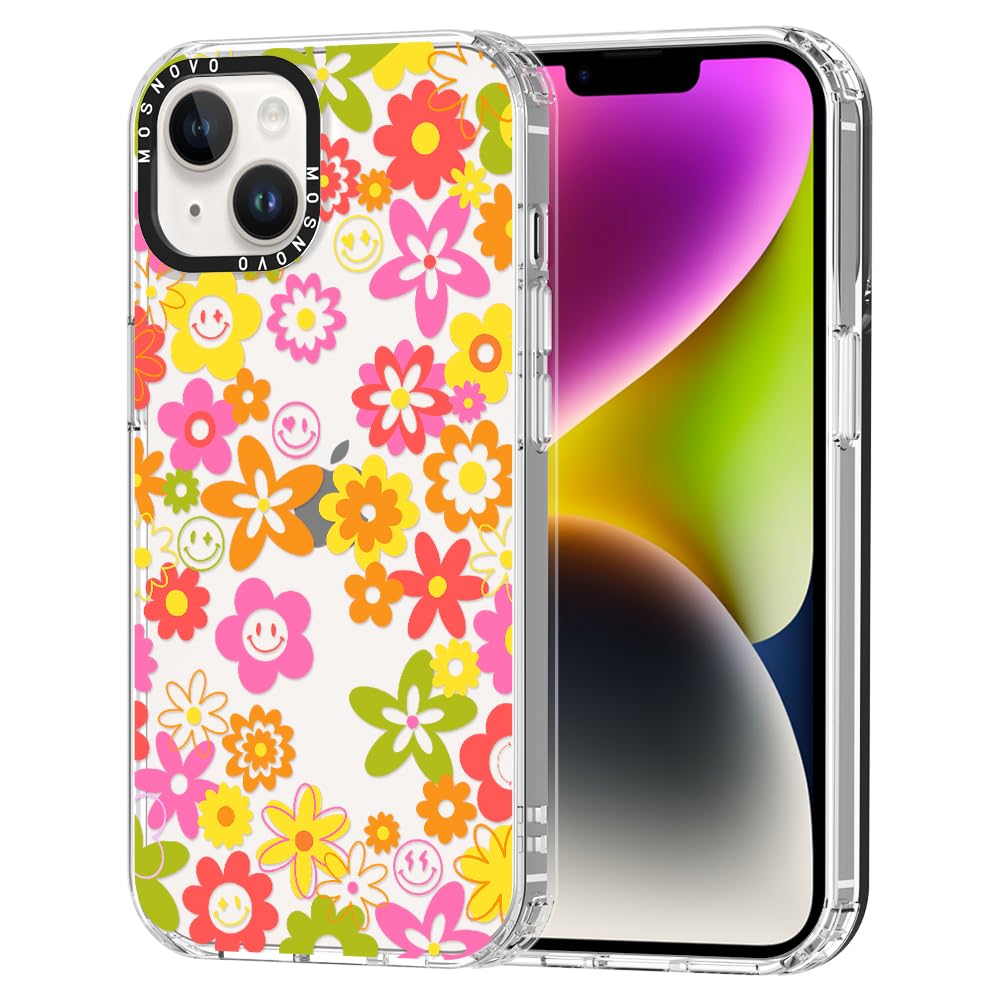 Ovitek MOSNOVO za iPhone 14 Plus Good Vibrations, živahen dizajn z zaščito telefona pred praskami in udarci