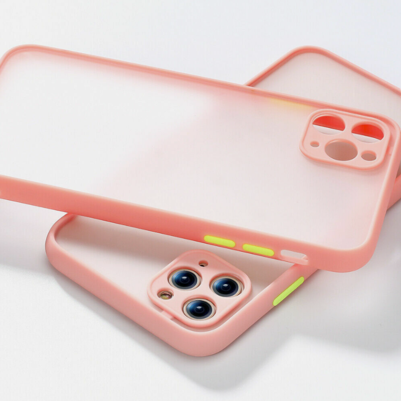 Ovitek "View" za iPhone 14 Plus – Infostyle – Svetlo roza / PC + TPU silikon