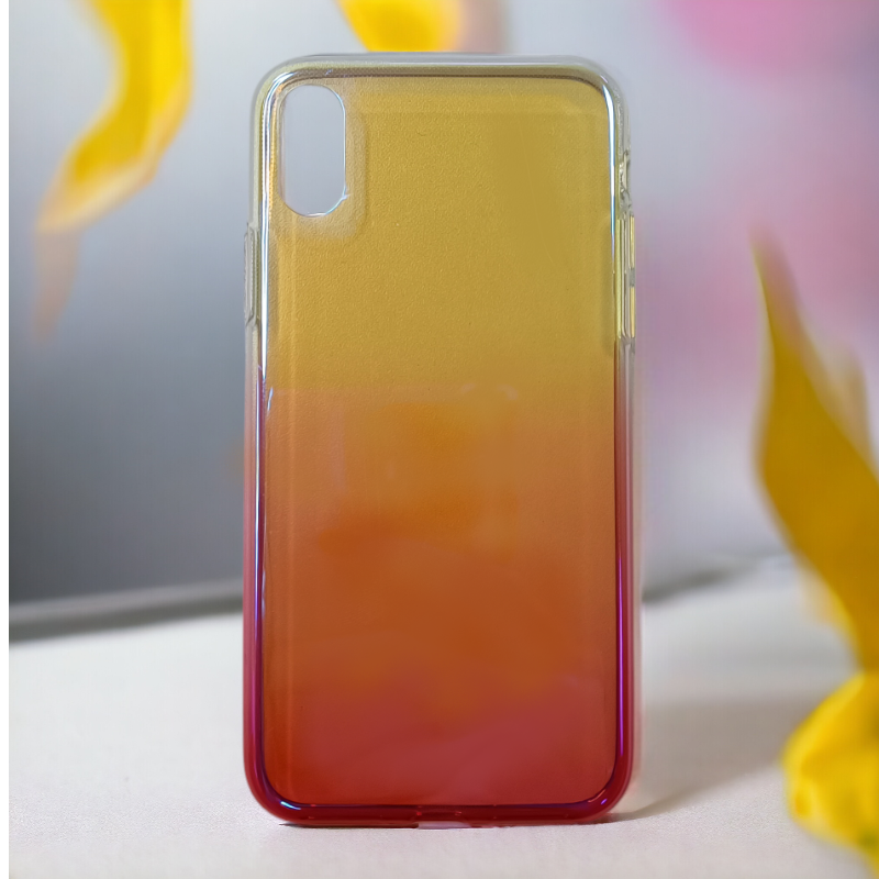 Silikonski ovitek "Ombre" za iPhone X/XS – Infostyle – Rumena / Silikon