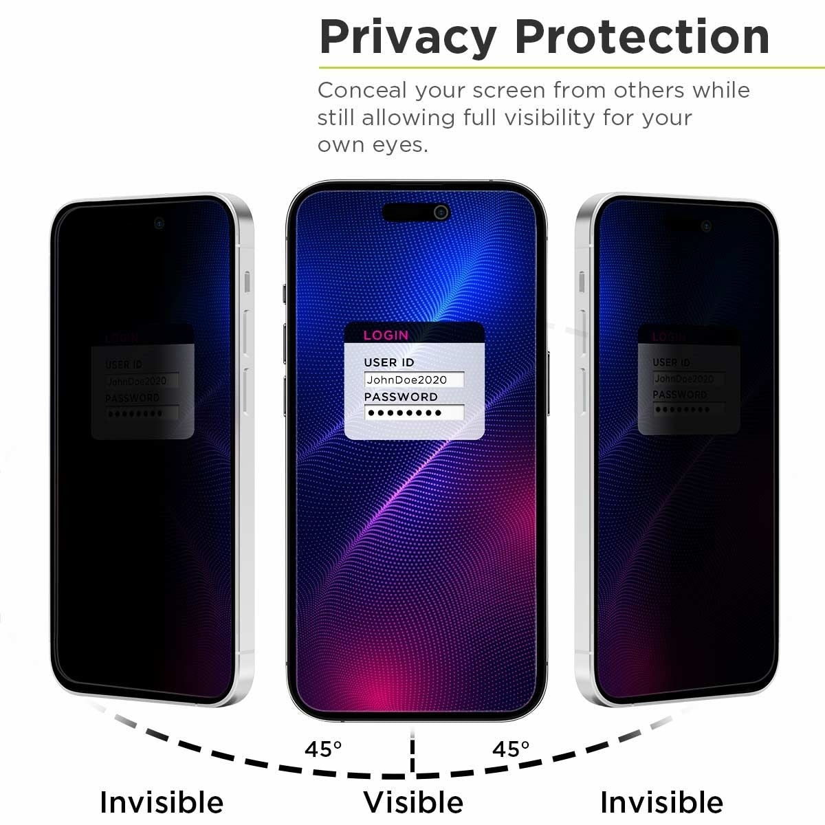 Zaščitno steklo privacy + zaščita za kamero za iPhone 15 Pro Max – Infostyle