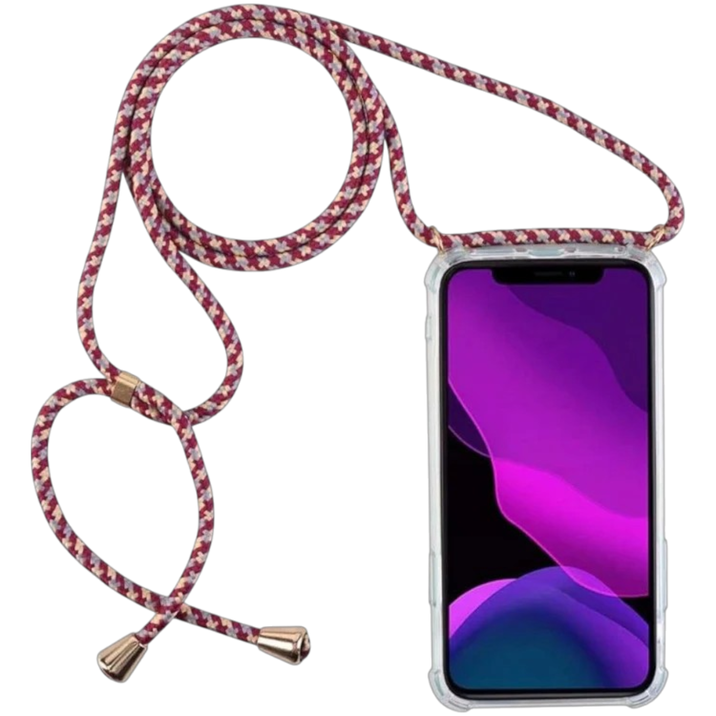 Prozoren ovitek Bigcousin z vrvico za OPPO Reno 2Z pisana vrvica zaščitni etui