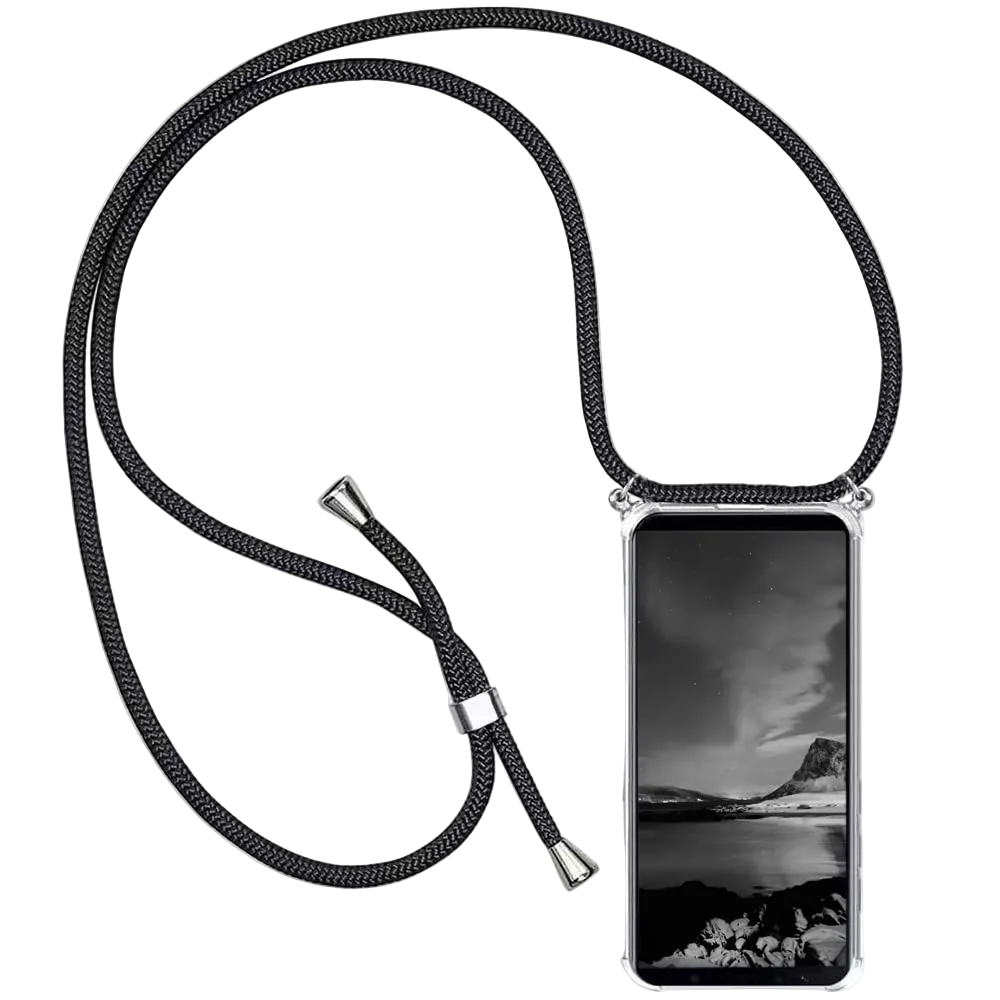 Prozoren ovitek z nastavljivo črno vrvico za Sony Xperia 10 III