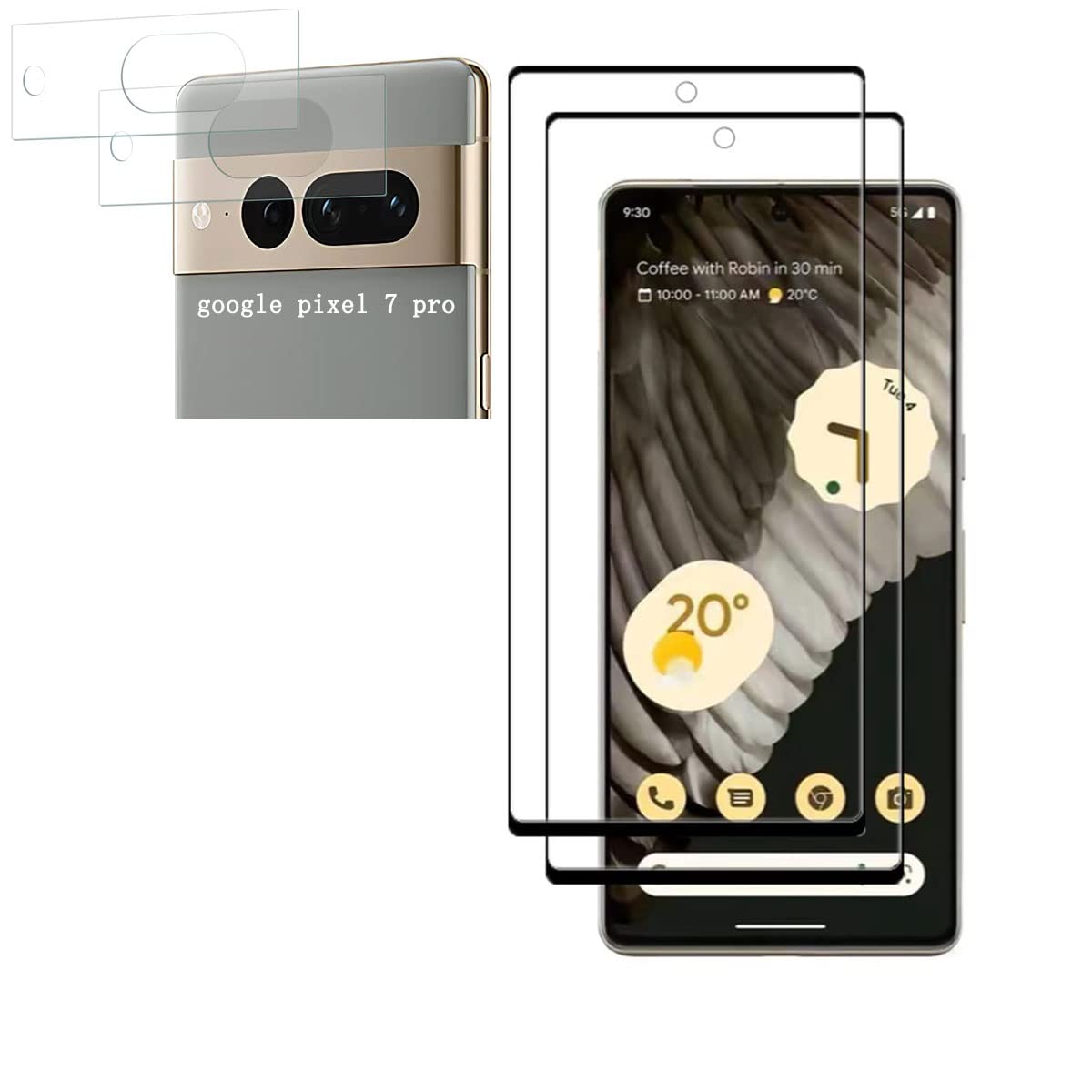 Google Pixel 7 Pro zaštitno staklo za zaslon 9H + folija za kameru (2+2)