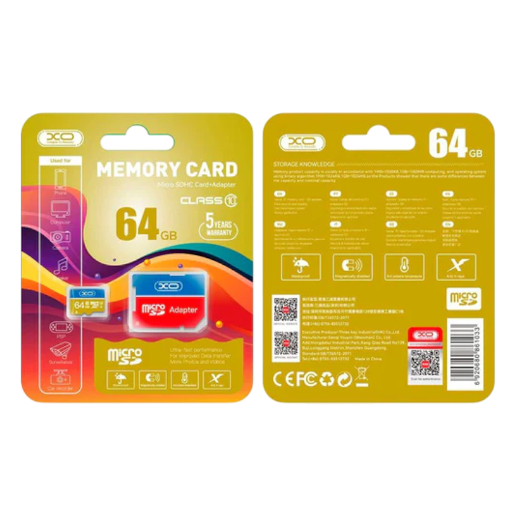 Pomnilniška kartica "XO" microSD z adapterjem 64 GB