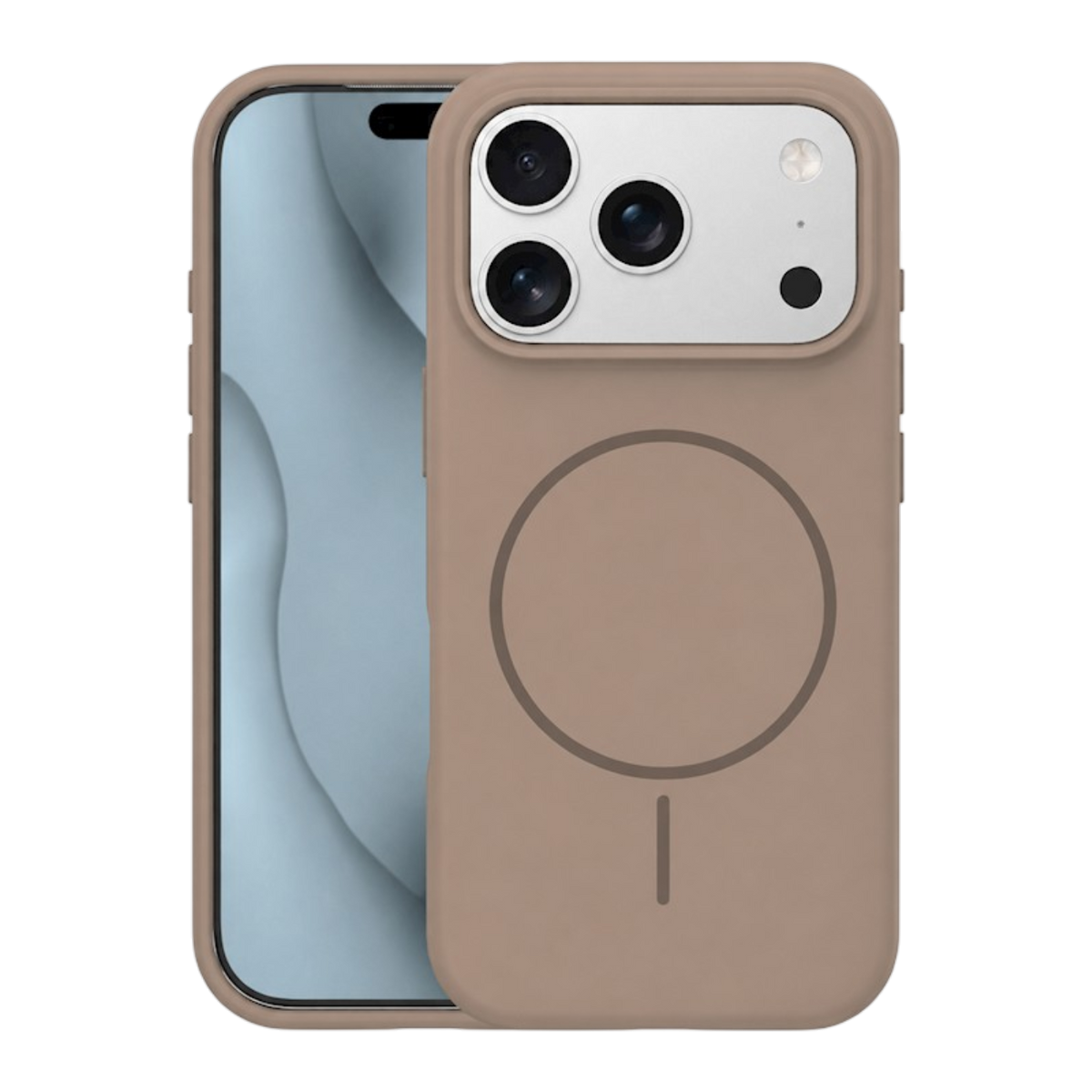 Ovitek za iPhone 17 Pro / 18 Pro, silikonski MagSafe – rjav