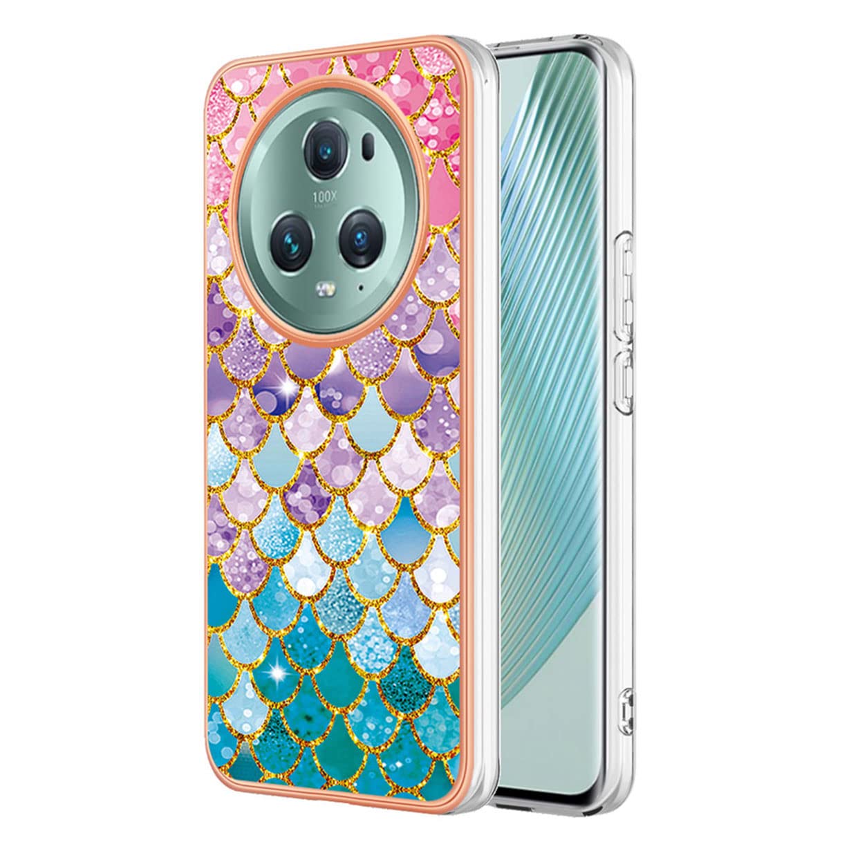 HAOYE Case for Honor Magic 5 Pro - TPU Ultra-Thin, Glitter Pattern, Colourful Protective Case