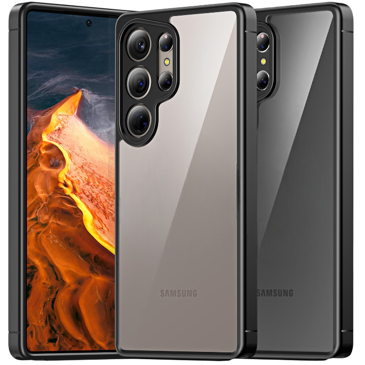 Ovitek za telefon + 2x zaščitno steklo "TAURI" Samsung Galaxy S25 Ultra – crna