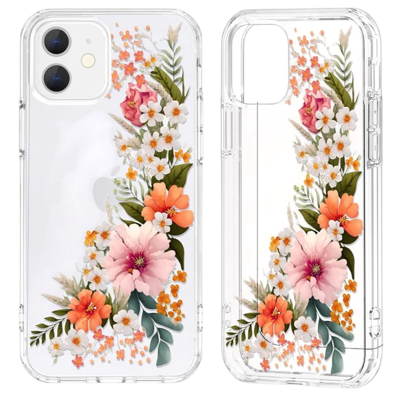 Ovitek za telefon + zaščitno steklo "Rich Blossom" iPhone 12/12 Pro – Infostyle