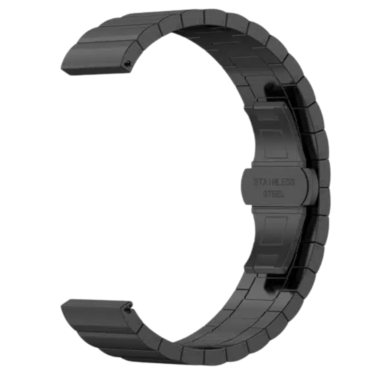 Kovinski pašček za uro (20mm), črna – Techsuit