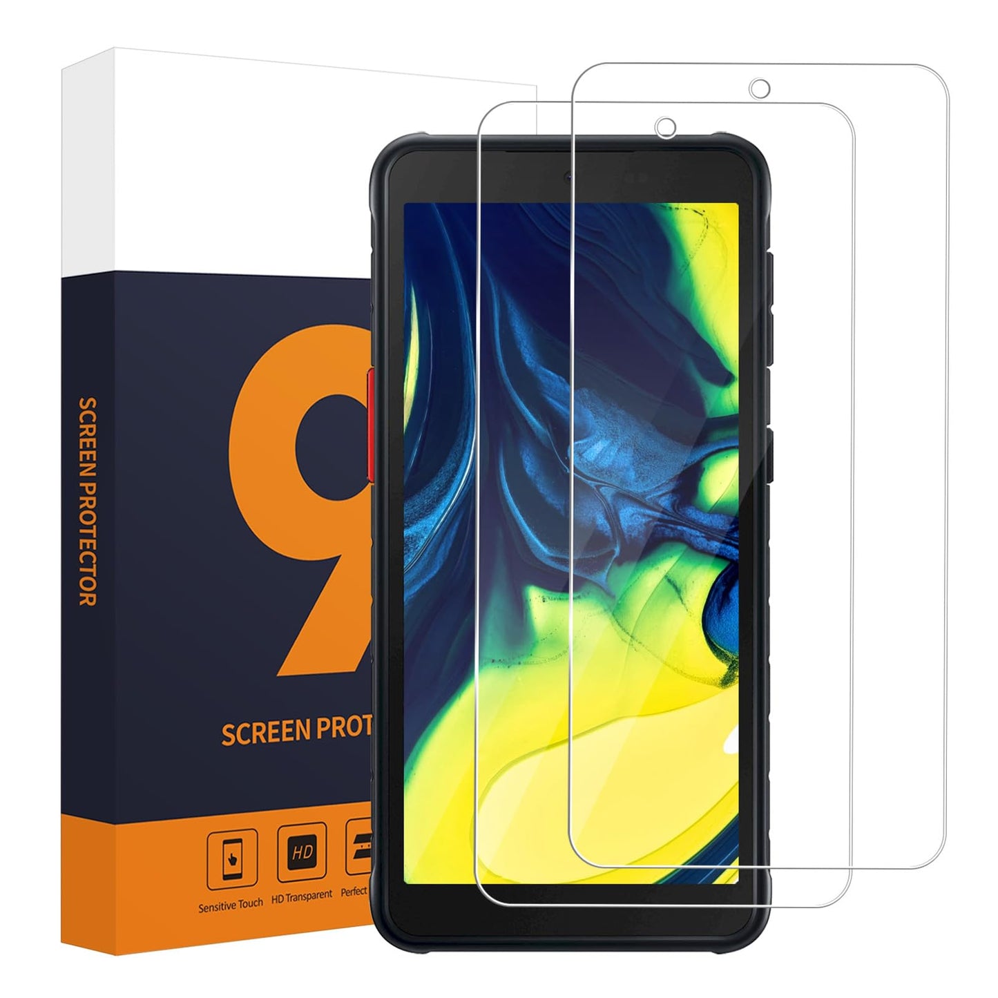 Carantee Kaljeno Steklo za Samsung Galaxy XCover 5 5G – 2 kosa, 2.5D Zaščita Zaslona Proti Praskam