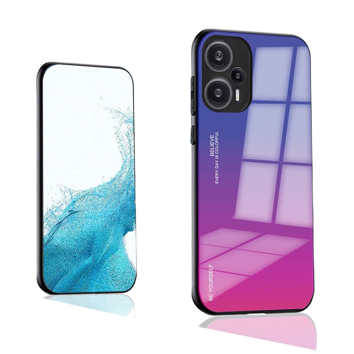 GOKEN case for Xiaomi Poco F5 – TPU + tempered glass, gradient protection