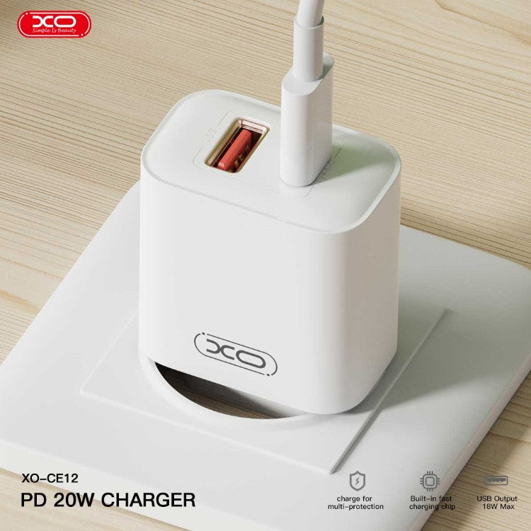 Polnilec "XO" PD QC 3.0 20W 1x USB 1x USB-C – Infostyle