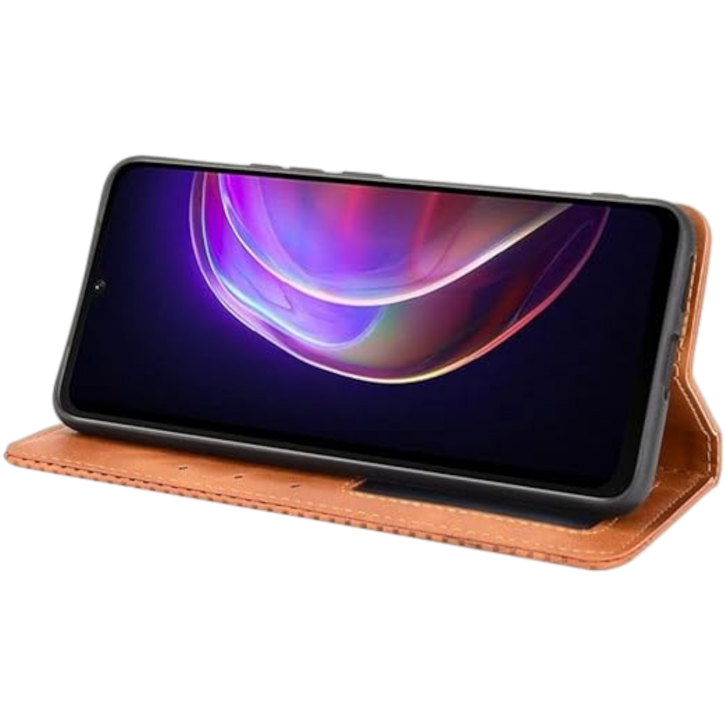 Preklopna torbica za Vivo V21 5G, rjava – Infostyle