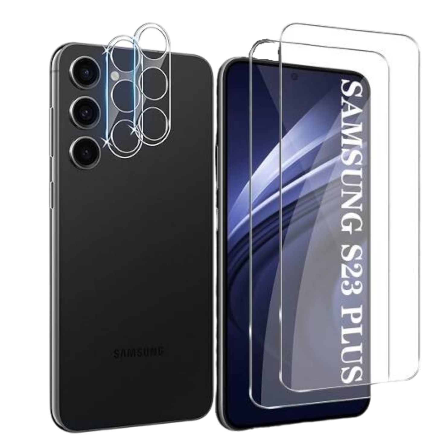 Komplet 2x zaščitno steklo+ 2x zaščitno steklo za kamero za Samsung Galaxy S23 Plus – Infostyle