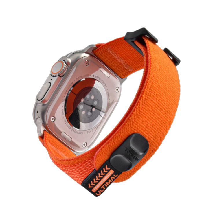 Pašček za uro "ULTIMAL Elastic" Apple Watch 44mm 45mm 46mm 49mm 42mm, oranžna – Infostyle – Oranžna