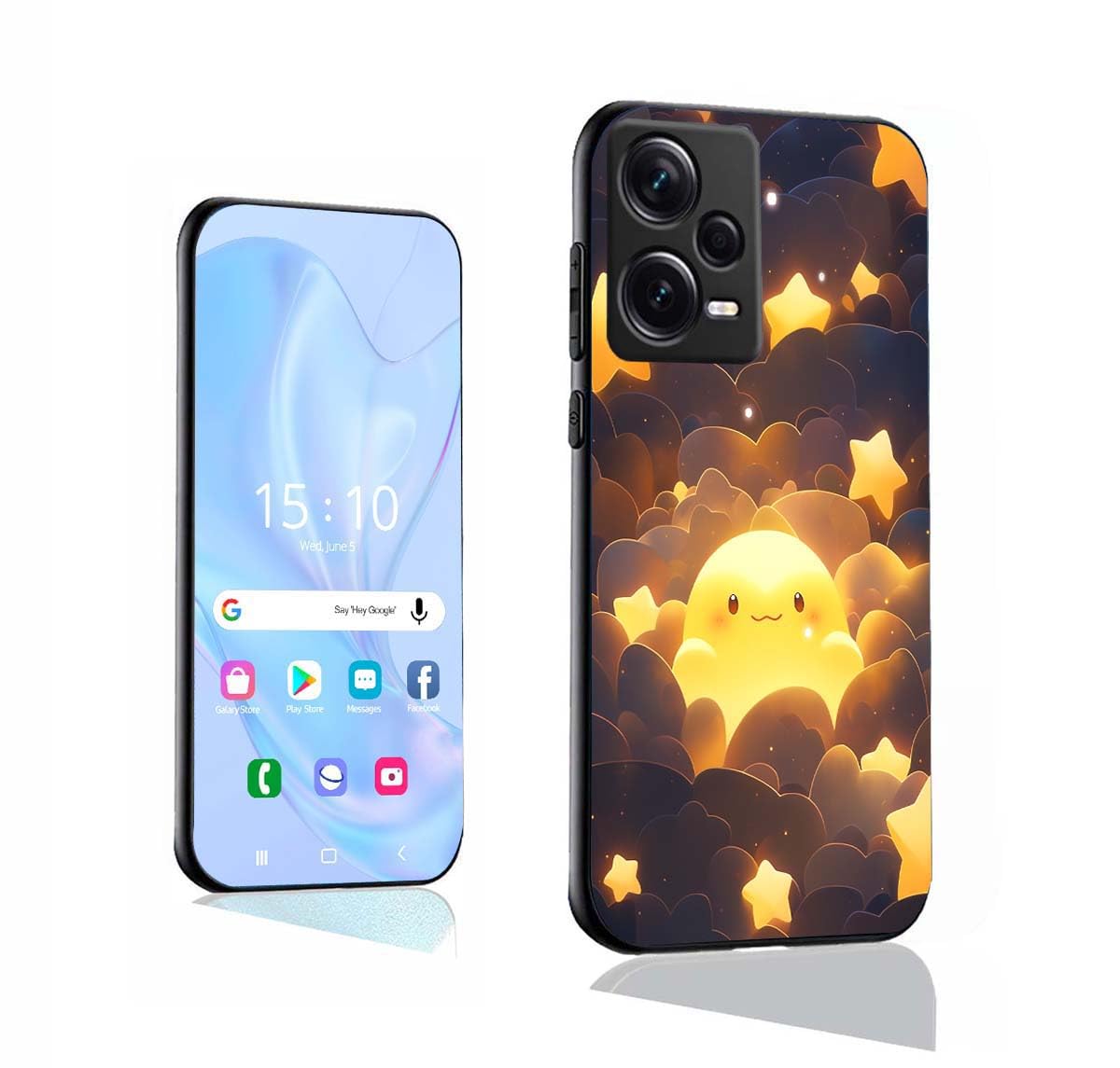 GOKEN Ovitek za Samsung Galaxy A05 4G – TPU Silikonski Ovitek s Kaljenim Steklom in Elegantnim Vzorcem