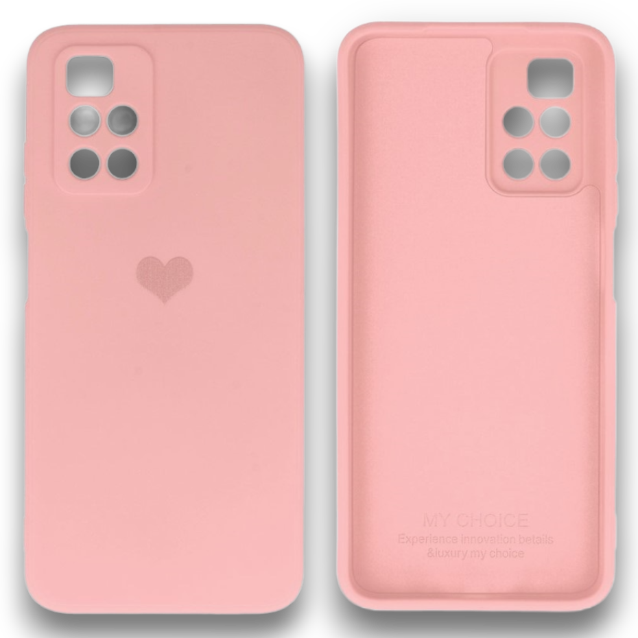 Silikonski ovitek "Heart" za Xiaomi Redmi 10 - Roza – Vennus