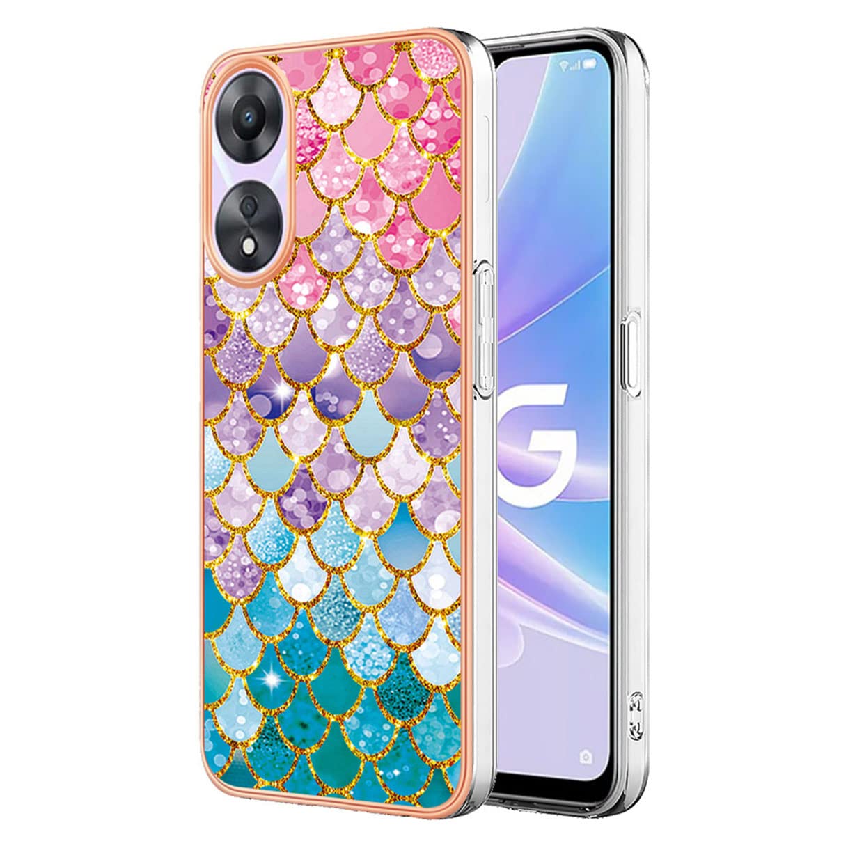 HAOYE ovitek za OPPO A78 5G / A58 5G / A58X – barvit TPU silikonski ovitek z vzorcem, tanek in odporen proti udarcem