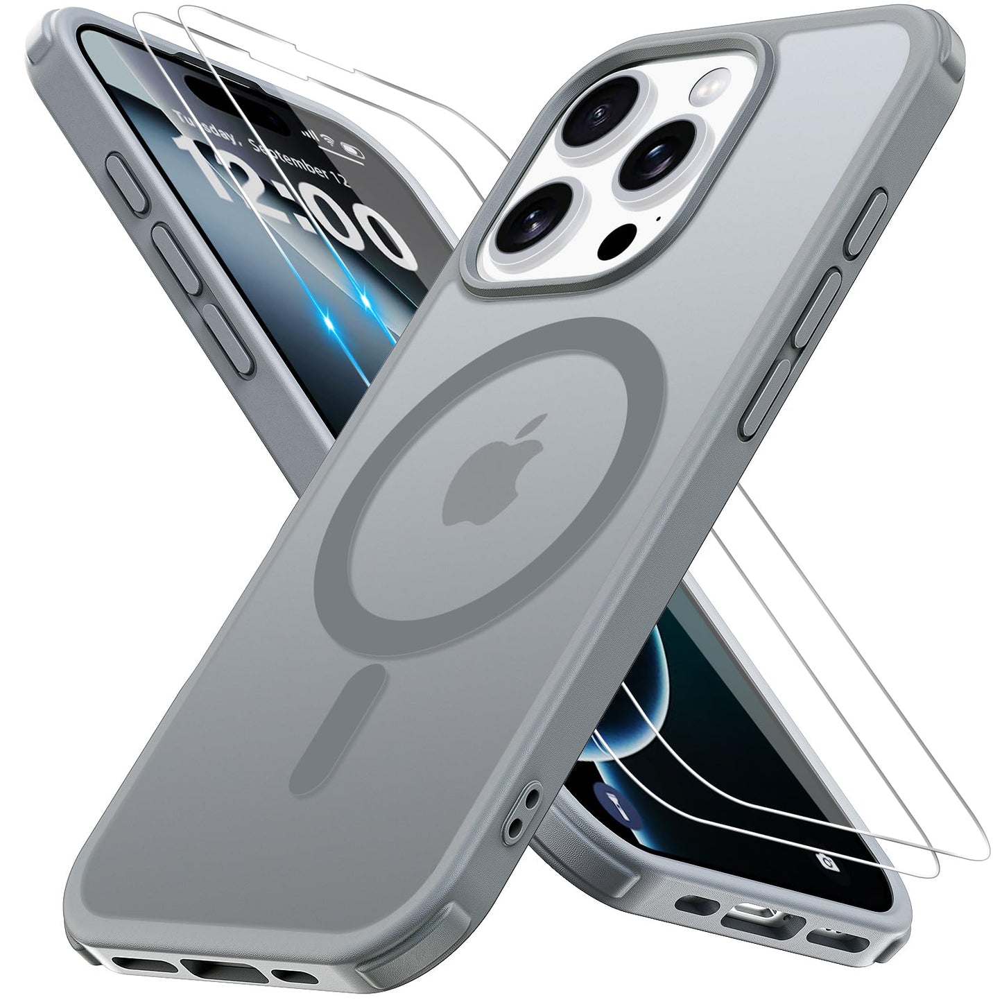 Iokmax MagSafe ovitek iPhone 16 Pro siva