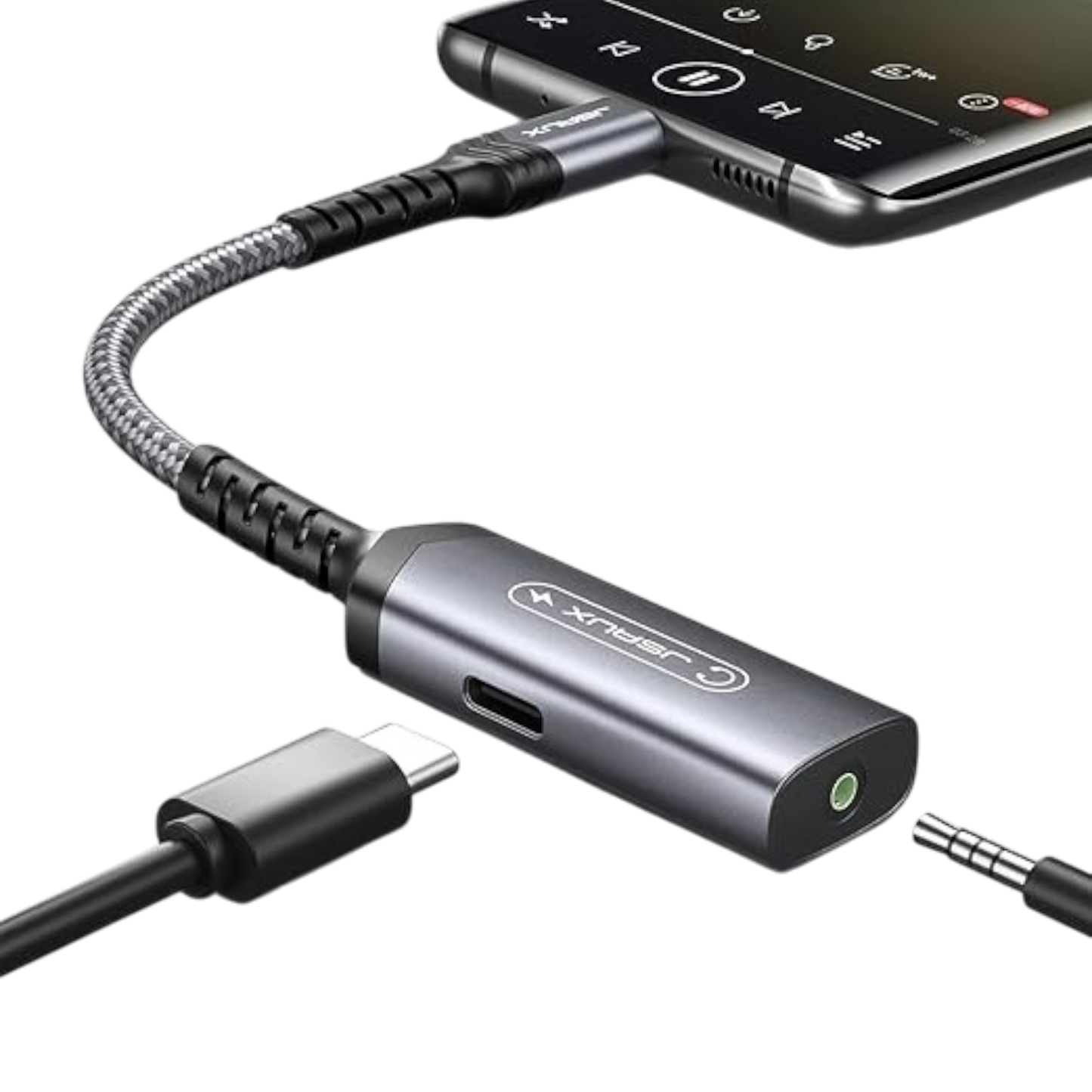 Adapter 2 v 1 USB C za slušalke in polnjenje, 60 W