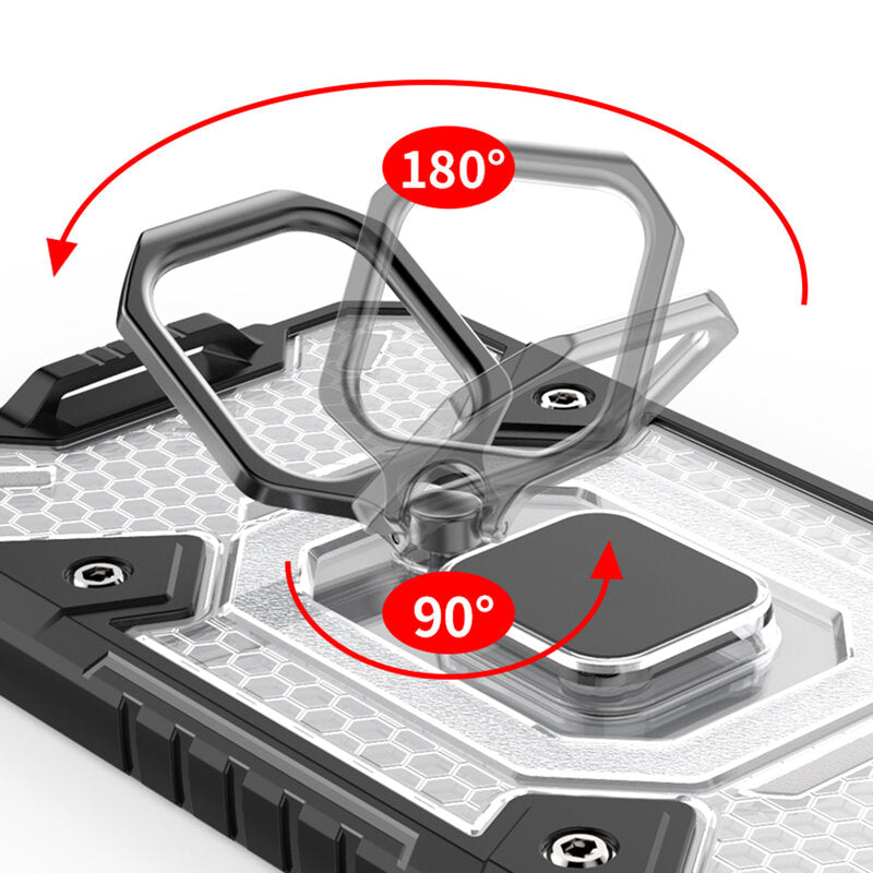 Silikonski ovitek "Honeycomb armor ring" za Xiaomi Redmi 10 - Vijolična – Infostyle
