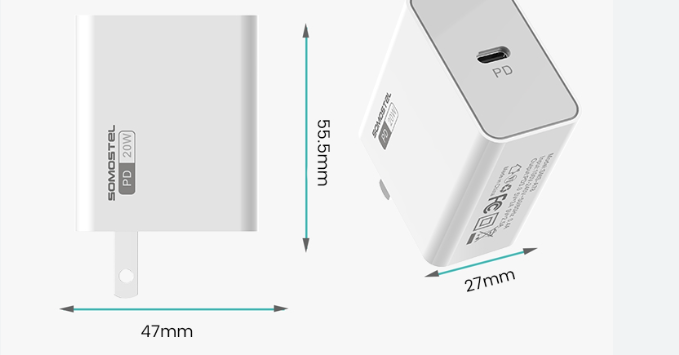 Komplet hišni polnilec s kablom za hitro polnjenje za Apple - Modra – Somostel