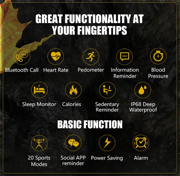 Športna pametna ura CloudFIT - Črna