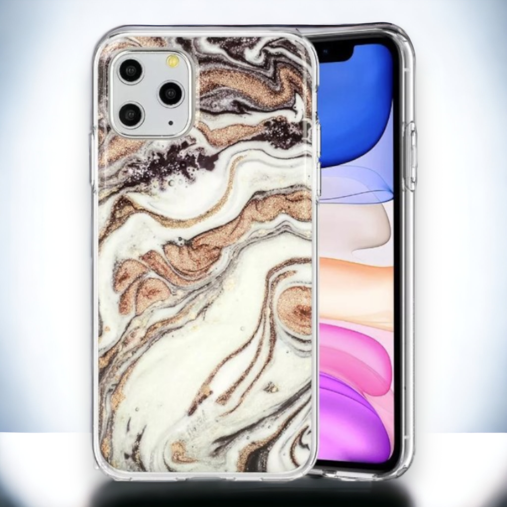 Ovitek "Marble Glitter" za iPhone 12 Pro Max – Infostyle