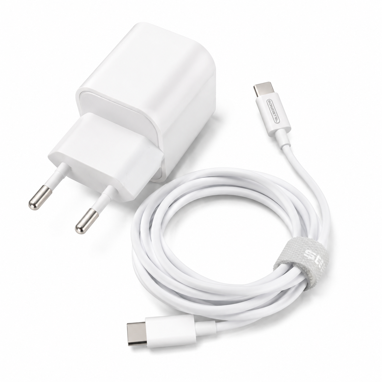 Punjač s kabelom za brzo punjenje 20W - bijeli