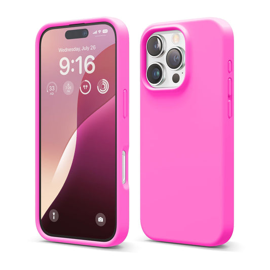 Silikonski ovitek za iPhone 16 Pro živo roza